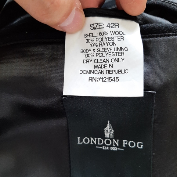 London Fog Black Wool Coat - Picture 3 of 3